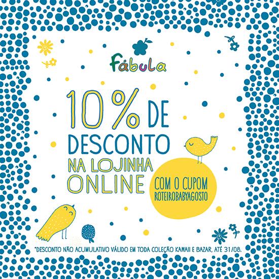 Desconto para leitoras do site Roteiro Baby. Loja virtual para meninas descoladas. 